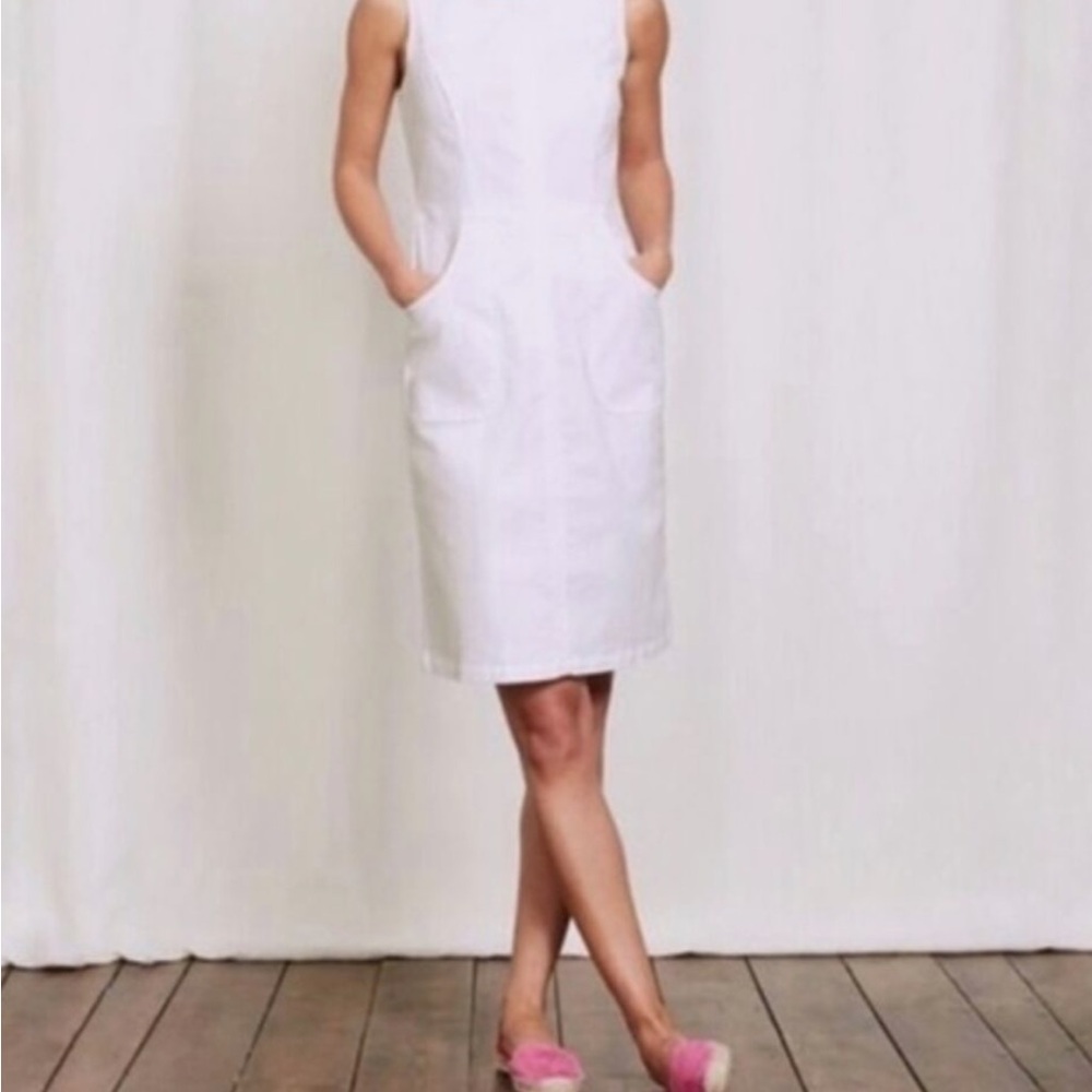 Boden White Sleeveless Dress